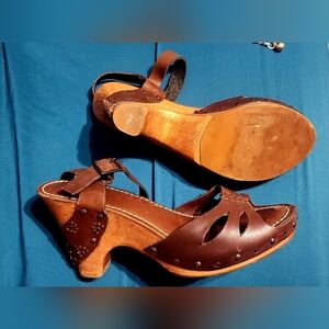 Frye Dark Brown Leather Sandals